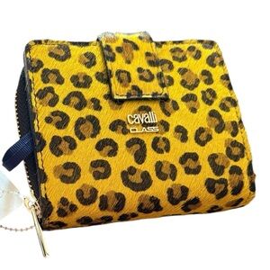 ROBERTO CAVALLI Pony Hair & Leather Wallet NWT